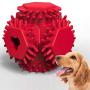 HAOPINSH Dog Treat Toy, Durable Dog Rubber Ball Dispenser Dog Chew Toys Almost Indestructible Interactive Dog Treat Ball for Large Breed Medium Dogs Teeth Cleaning Chewing Playing IQ Training