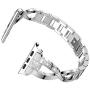 Sankel Compatible for Apple Watch Series 5 44mm Bands,Women Rhinestone Bling Metal Replacement Strap Bracelet Wristband for Apple iWatch Series 5/4 44mm,Series 3/2/1 42mm(Silver)