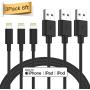 iPhone Charger Cable - Quntis 3Pack 6ft Lightning to USB A Certified Charger Cord Compatible with iPhone Xs Max XR X 8 Plus 7 Plus 6s Plus 5s SE iPad Pro iPod Airpods and More - Black