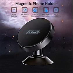 Ryzillo Magnetic Car Phone Holder: Swivel Grip 360 Degree Rotation Magnetic Dashboard Cell Phone Holder for Cars| Universal Phone Car Mount Compatible for iPhone 7, 8, 8 Plus, HTC, Samsung, LG, ZTE.
