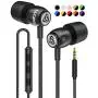 LUDOS Clamor Wired Earbuds in Ear Headphones with Microphone, Earphones with Mic and Volume Control, Memory Foam, Reinforced Cable, Bass Compatible with iPhone, Apple, iPad, Computer, Laptop, PC LUDOS Clamor Wired Earbuds in Ear Headphones with Microphone, Earphones with Mic and Volume Control, Memory Foam, Reinforced Cable, Bass Compatible with iPhone, Apple, iPad, Computer, Laptop, PC