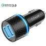 USB Car Charger,QGeeM 36W Dual USB Fast Car Charger Adapter Compatible with iPhone,iPad Pro,LG,Nexus,HTC,Dual USB Quick Charge Car Charger Adapter