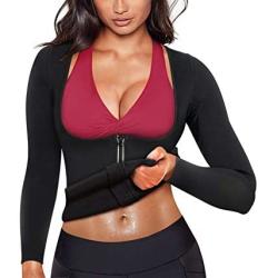 Wonderience Women Sauna Suit Waist Trainer Neoprene Shirt for Sport Workout Corset Hot Body Shaper Top