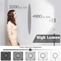 Switti Ring Light with Stand and ipad & Phone Holder,Makeup LED Ring Lights 60W Bi-Color 3000K-5800K CRI≥97 & TLCI ≥99 for YouTube, Facebook Live,Twitch and Blogging (Black)