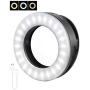 ELEGIANT Selfie Ring Light, Clip-on Selfie Light with 40 LED & 4 Light Modes Rechargeable Portable Circle Light for Phone Laptop iPad YouTube Vlogging TikTok Photography Video Makeup (Black)