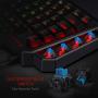 Redragon K585 DITI One-Handed RGB Mechanical Gaming Keyboard, Blue Switches, Type-C Professional Gaming Keypad with 7 Onboard Macro Keys, Detachable Wrist Rest, 42 Keys