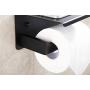 XVL Toilet Paper Holder with Mobile Phone Storage Shelf Bathroom Tissue Holder, Matte Black, SUS304 Stainless Steel G318C-G