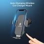 KAPPLUS Wireless Car Charger Mount,10W Qi Fast Charging Auto-Clamping Car Holder,Windshield Dash Air Vent Phone Stand for iPhone 11/11 Pro Max/Xs Max/Xs/X/XR/8+,Samsung S10/S10/S10+/S9/S9+/S8+