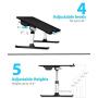 SAIJI Laptop Bed Tray Table, Adjustable Laptop Desk for Bed, Foldable Laptop Stand with Storage Drawer for Eating, Working, Writing, Gaming, Drawing (X-Large,Black)