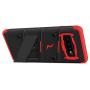 ZIZO Bolt Series for Galaxy S10 Case with Kickstand Holster Lanyard - Black & Red