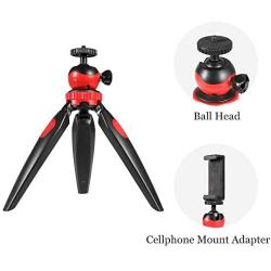 Phone Mini Tripod Holder,MamaWin Adjustable Tabletop Tripod Stand for Smartphone/Camera/DSLR/Webcam/Gopro;Use as Selfie Stick,Mini Camera Tripod,Cell Phone Tripod Holder, Smartphone Adapter(Upgraded)