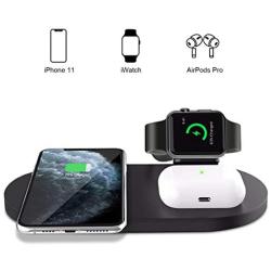 Wonsidary Wireless Charger for AirPods with Wireless Charging Case, 3 in 1 Fast Wireless Charging Station for Apple Watch Charger,Airpods Pro,iPhone 11/11 Pro/11 Pro Max/XR/XS/Xs Max/X/8 Plus/8