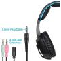 SADES 807 Multi-Platform Gaming Headset for Playstation 4 PS4 PC Computer Games, Noise Isolation Bass Surround Stereo Soft Earmuffs Over-Ear Headphones with Mic