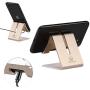 Cell Phone Desk Stand Holder - ToBeoneer Aluminum Desktop Solid Portable Universal Desk Stand for All Mobile Smart Phone Tablet Display Huawei iPhone 7 6 Plus 5 Ipad 2 3 4 Ipad Mini Samsung (Gold)