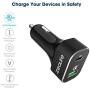 Fast USB C Car Charger, Zealife 63W Type C Car Adapter with Power Delivery & Quick Charge 3.0 Technology, Compatible iPhone 11 Pro Max/XR/XS Max/X, Galaxy S10/S9, Pixel 3a/3/XL, iPad Pro,MacBook Air