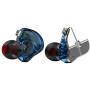 TRN-ST1 Hybrid Dual Drivers in Ear Monitors, 1DD+1BA HD Stereo Sound Sports Earbuds/Earphones/Headphones with Detachable Cable for Android, Windows, Phone (with Mic, Clean Blue)