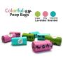 PET N PET Poop Bags Rainbow Color Poop Bags for Dogs 270 Counts Dog Poop Bags Refill Rolls Unscented/Lavender-Scented Dog Waste Bags