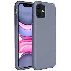 Miracase Liquid Silicone Case Compatible with iPhone 11 6.1 inch(2019), Gel Rubber Full Body Protection Shockproof Cover Case Drop Protection Case (Lavender Gray)