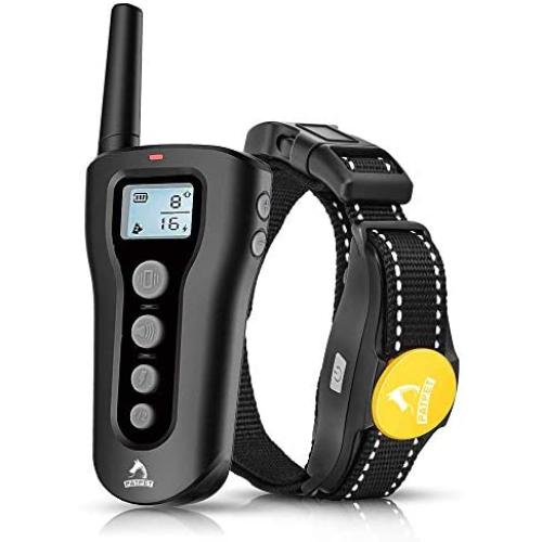 PATPET Shock Collar for Dogs with Remote Waterproof Dog Training Collar Rechargeable w/3 Training Modes, Beep, Vibration and 16 Shock Level Up to 1000Ft Range for Small Medium Large Dogs