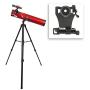 Carson Red Planet Series 35-78x76mm Newtonian Reflector Telescope with Universal Smartphone Digiscoping Adapter (RP-100SP)