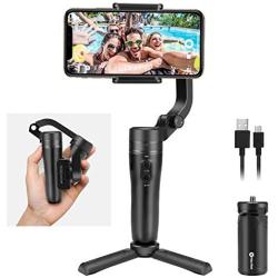 Feiyu VLOG Pocket Foldable Handheld Gimbal Stabilizer Pocket-Size 3-Axis with One Key Orientation Toggle Face Tracking for iPhone Smartphone