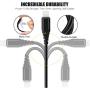 3Pack 1ft Short Charging Cable CABEPOW Close 7 inch Charger Cable/Data Sync 1 Foot Fast USB Charging Cord Compatible withX Case/8/8 Plus/7/7 Plus/6/6s /5s/5(Black)
