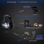 Mbuynow Gaming Headset K5 Pro, Stereo Gaming Headset with Microphone for Xbox One, PS4, PC, Switch, Smartphone with 7.1 Surround Sound, Noise Cancelling, Volume Control, LED Lights (2020 New Version)