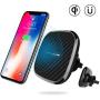 Nillkin Qi Wireless Car Charger - Magnetic Wireless Charger Car Mount, 10W Fast Charging Air Vent Phone Holder, Compatible for iPhone 11 Pro/XS/X/8 Plus,Samsung S10/S9/S8,Black