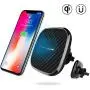 Nillkin Qi Wireless Car Charger - Magnetic Wireless Charger Car Mount, 10W Fast Charging Air Vent Phone Holder, Compatible for iPhone 11 Pro/XS/X/8 Plus,Samsung S10/S9/S8,Black
