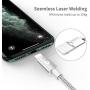 [2020 Upgraded] UNBREAKcable iPhone Charger Cable 6.6ft - [C89 Apple MFI Certified] Nylon Braided USB Fast Charging Cord Lightning Cable for iPhone 11 Pro Xs Max XR X 8 7 6s 6 SE iPad iPod - Silver