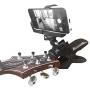 Guitar Headstock Cell Phone Clamp Clip Mount for Smartphones and Gopro Action Cameras ~ Close Up Home Music Recording - Also Work for Any Microphone Stand or Music Tripods