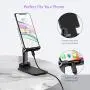 Wismat Cell Phone Stand for Desk - Adjustable Foldable Swivel Phone Stand, Cell Phone Holder for Desk Compatible with iPhone 12 11 Pro max X 7 8 Plus Mini Tablet, Mobile Phone Mount for Desktop Wismat Cell Phone Stand for Desk - Adjustable Foldable Swivel Phone Stand, Cell Phone Holder for Desk Compatible with iPhone 12 11 Pro max X 7 8 Plus Mini Tablet, Mobile Phone Mount for Desktop