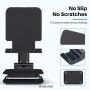 Anozer Foldable & Adjustable Tablet Stand, [2020 updated] Extendable Compact Desktop Tablet Stand Holder Cradle Dock Compatible with Phones, iPad, Samsung Galaxy Tabs, Kindle,Nintendo Switch(13’’ Max)