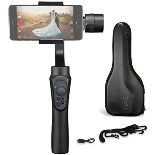 EVO Shift 3 Axis Handheld Gimbal for iPhone & Android Smartphones - Intelligent APP Controls for Auto Panoramas, Time-Lapse & Tracking + Built in Phone Charging - Includes 1 Year US Warranty | Black EVO Shift 3 Axis Handheld Gimbal for iPhone & Android Smartphones - Intelligent APP Controls for Auto Panoramas, Time-Lapse & Tracking + Built in Phone Charging - Includes 1 Year US Warranty | Black