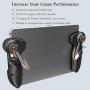 PUBG Controller for Tablet - Aovon 4 Triggers [6 Finger Operation] Sensitive Shoot Aim Trigger Gamepad Grip, Support 5.5-12.9 inch iPad & Tablet (Thickness < 10mm), Black