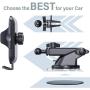 DesertWest Cell Phone Holder 4-in-1 Utra Stable Car Phone Mount Dashboard Windshield Air Vent Universal Fit with iPhone SE 11 Max Pro X XS Max XR 8 7, Samsung Galaxy S20 S10 S10+ S10e All Phones