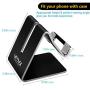 Desk Cell Phone Stand Holder Aluminum Phone Dock Cradle Compatible with Switch, All Android Smartphone, for iPhone 11 Pro Xs Xs Max Xr X 8 7 6 6s Plus 5 5s 5c Charging, Accessories Desk (Black)