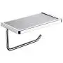 LAER Toilet Paper Holder Bathroom Accessories Tissue Roll Holder with Phone Storage Rack Polished Chrome (Chrome)