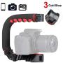 ULANZI U-Grip Pro Handheld Video Rig Steadicam with Triple Cold Shoe, Stabilizing Handle Grip Compatible for iPhone 11 Pro Max Xs 8 7 plus GoPro 8 7 6 5 Canon Nikon Sony DSLR Cameras