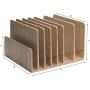 MobileVision Bamboo Device Organizer for Smartphones, Tablets and Laptops, 7 Slots with Extra Wide Slots for Laptops