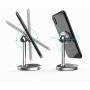 Sakula Magnetic Mount Tabletop Holder, Cell Phone Desk Stands 360 Rotation Hands Free Magnetic Phone Stand Silver