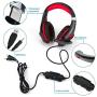 RHY Gaming Headsets 3.5mm Jack Gaming Headphones Noise Reduction Surround Sound Gaming Headphones with Microphone Volume Control for PS4 PC Tablets Smartphones