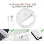 Selfie Ring Light, Oternal Selfie Light Rechargeable Portable Clip-on Selfie Fill Ring Light for iPhone Android Smart Phone Photography, Camera Video, Girl Makes up (Grey White)