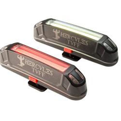 Hercules Tuff Bike Lights Front and Back/Rear Combo - USB Rechargeable