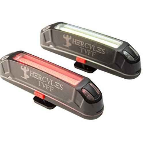 Hercules Tuff Bike Lights Front and Back/Rear Combo - USB Rechargeable