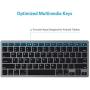 OMOTON Ultra-Slim Bluetooth Keyboard Compatible with 2018 iPad Pro 11/12.9, New iPad 9.7 Inch, iPad Air, iPad Mini, iPhone and Other Bluetooth Enabled Devices, Grey