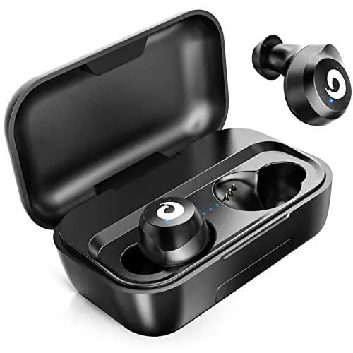 Wireless Earbuds TWS Bluetooth Earbuds Stereo Bluetooth 5.0 Headphones Sports IPX7 Waterproof Wireless Earphones with 2200mah Charging Case/Box, Built-in Mic … (Black) Wireless Earbuds TWS Bluetooth Earbuds Stereo Bluetooth 5.0 Headphones Sports IPX7 Waterproof Wireless Earphones with 2200mah Charging Case/Box, Built-in Mic … (Black)