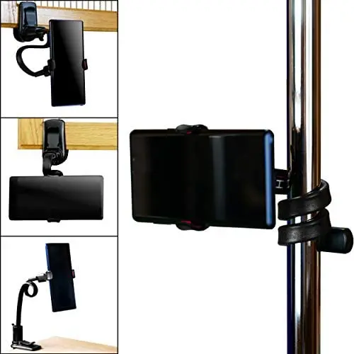 Vectario Hovergrip HGRPV26 Portable Flexible Cell Phone Holder Stand for Car, Bed, Kitchen, Desk, Stroller, Grocery Shopping Cart, Mic, Video - Use With or Without Included Clamp Vectario Hovergrip HGRPV26 Portable Flexible Cell Phone Holder Stand for Car, Bed, Kitchen, Desk, Stroller, Grocery Shopping Cart, Mic, Video - Use With or Without Included Clamp