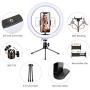 10.2" Selfie Ring Light with Phone Tripod Stand and Table Tripod and Phone Holder, MOSFiATA Upgraded Dimmable Camera Ring Light for TikTok/YouTube/Live Stream/Makeup/Photography
