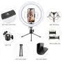 10.2" Selfie Ring Light with Phone Tripod Stand and Table Tripod and Phone Holder, MOSFiATA Upgraded Dimmable Camera Ring Light for TikTok/YouTube/Live Stream/Makeup/Photography 10.2" Selfie Ring Light with Phone Tripod Stand and Table Tripod and Phone Holder, MOSFiATA Upgraded Dimmable Camera Ring Light for TikTok/YouTube/Live Stream/Makeup/Photography